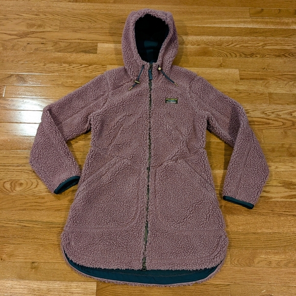 L.L. Bean Jackets & Blazers - L.L. Bean Mountain Pile Purple Sherpa Jacket Small
